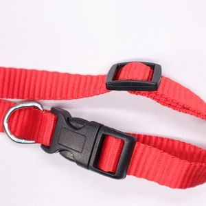 Dog Collar Red Nylon NEW Adjustable 9.5" up to 16"